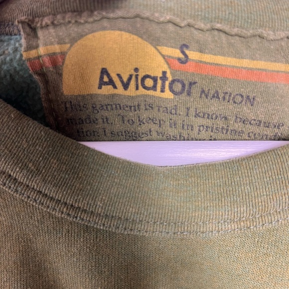 Aviator Nation Lighting Bolt Green Sweatshirt - Picture 5 of 6